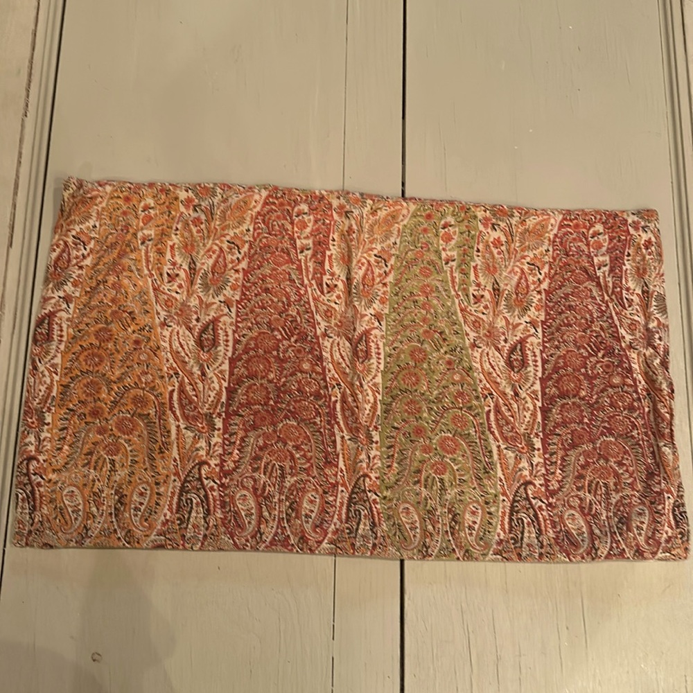 Pottery barn paisley printed lumbar pillow cover